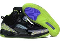 Authentic Air Jordan Spizike Black Citron Pure Purple White Shoes